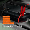 A heavy duty clamp adapter shown with red insulated handles and a black cable connector for power tools.
