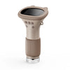 A beige pocket digital microscope for kids with a clear lens and textured body.