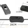 A black USB to DC LED controller cable featuring an adjustable switch and various connector ends.