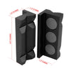 Black aluminum magnetic vise jaw inserts with various sizes and fitting protection dimensions