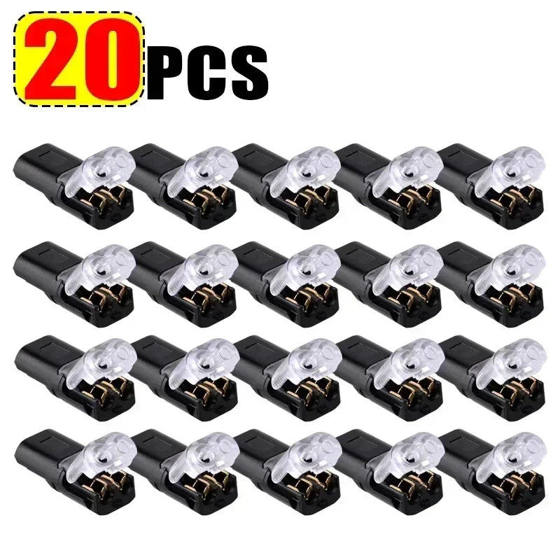 20 pieces of universal double-wire LED plug connectors for wiring applications