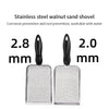Stainless steel walnut sand shovel with 2.8 mm and 2.0 mm measurements