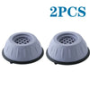 Two pairs of anti-vibration silicone feet pads for appliances, gray and black.