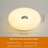 Weiße Donut-Tischlampe, Steckversion mit runder, diffuser Lichtquelle