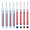 A set of long nib marker pens used for precision perforating and deep hole marking.