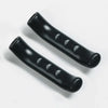 Black silicone brake lever protector covers for bicycles shown diagonally on a white background.