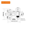 Stainless steel flat door latch with adjustable length and hole spacing for barn doors