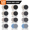 A collection of 120 precision sanding discs in various grits, ranging from Grit60 to Grit10000.