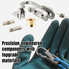 Precision engineered components with topgrade materials including metal hardware and a rope on a gloved hand
