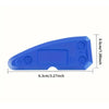A blue silicone caulking tool set with measurements indicating 3.5cm/1.38inch thickness and 8.3cm/3.27inch length.
