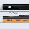 An orange and black non-contact AC voltage detector pen with a 17mm length and 25mm width.