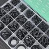 A plastic kit containing various black nitrile O-rings and related components for repair.