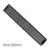 A black precision flat shaver replacement blade with a grid pattern, shown diagonally.