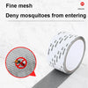 Close-up of fine mesh window screen repair tape demonstrating its fine mesh structure and application.