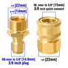 Set Messing-Schnellverschraub-Adapter und Stecker für Hochdruckreinigeranschlüsse