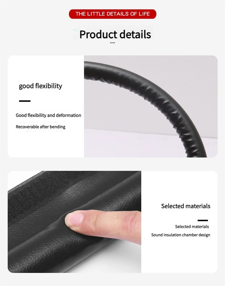 Close-up view of a flexible black draft stopper material demonstrating flexibility and sound insulation design.