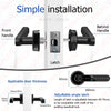 A set of black NAIERDI simple installation door handles and a adjustable single latch for door locks.