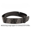 Black adjustable bangle sizer with a scale marked from 17 to 23 and a measuring range of 15-25mm or 0.59-0.98in