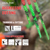 A set of ten green and red precision reciprocating saw blades for aggressive cutting and trimming applications.