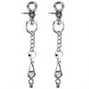 A pair of heavy duty metal glove clips for work and outdoor use.