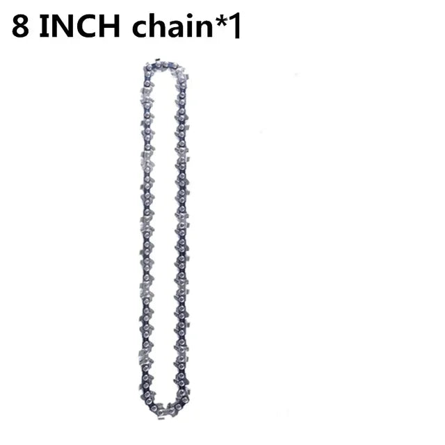 Eine einzelne 8-Zoll-Kette aus Metallgliedern.