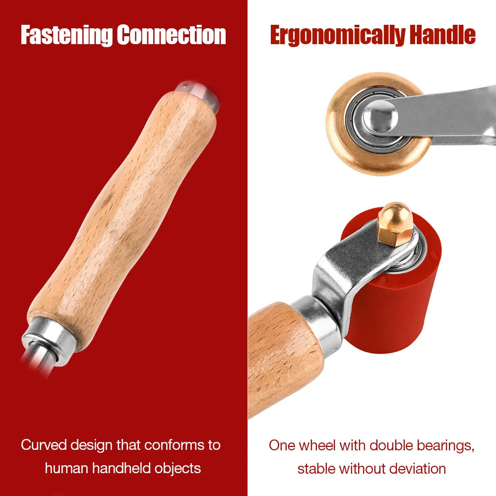 A wooden and metal fastening connection product showing a curved design for handling.