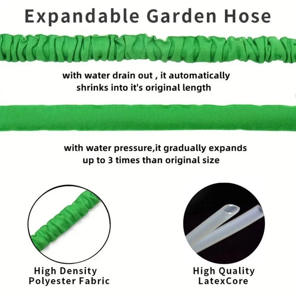 Grüne, verstellbare Garten-Schlauch mit Wasserablass und hochdichter Polyestergewebe