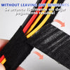 Black cloth tape used to secure wires, showing a close-up of the adhesive property.