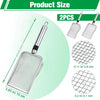 Two heavy duty stainless steel mesh sieves for soil or material separation, showing various sizes.