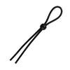 Black silicone erection enhancer ring with a loop design
