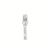 A silver adjustable universal socket wrench.