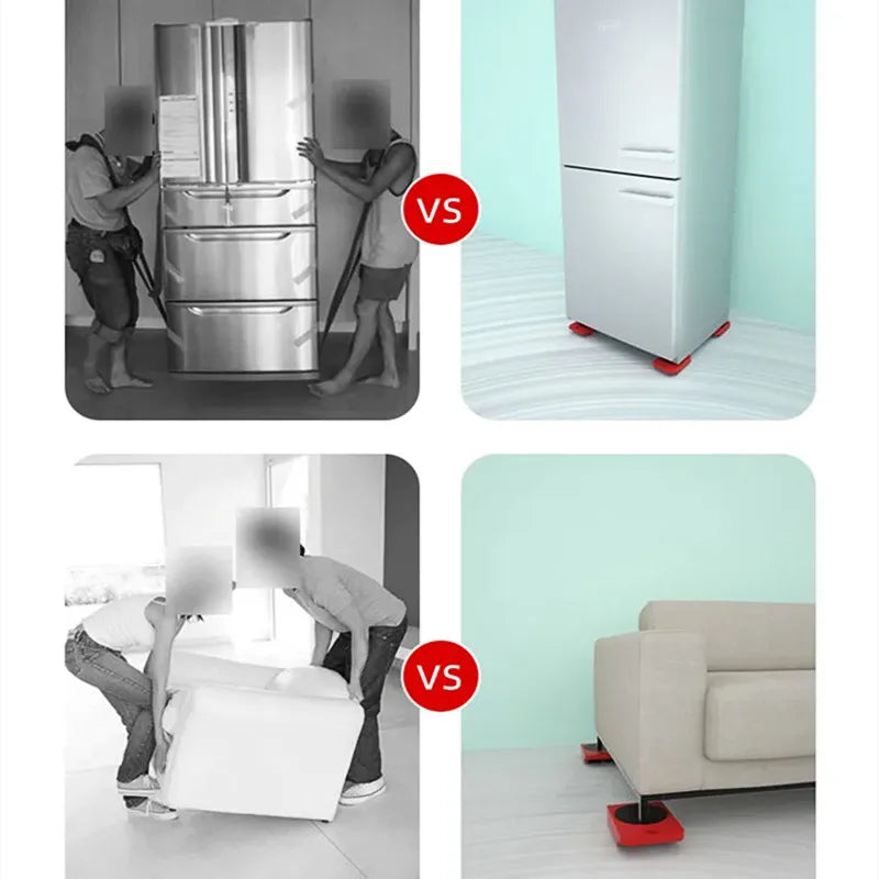 Comparison of heavy duty furniture moving casters used for lifting and sliding furniture.