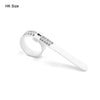 A white precision plastic ring sizer with numbered markings is shown against a white background.