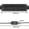 A black cable assembly featuring a housing and an adjustable switch, with dimensions including 11mm and 43mm sections.