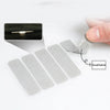 A set of breathable window screen repair patches and a black sample for comparison.