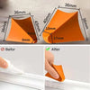 A silicone tool kit is shown applying a colored sealant or filling material to a tile seam.