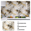 Marble wall stickers featuring natural gray and gold veining used as kitchen and home decor