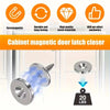 A cabinet magnetic door latch closer with a 20 lbs capacity shown in detail.