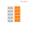 A set of 10 mixed heavy duty razor blade scrapers for decals and labels, featuring silver and orange blades.