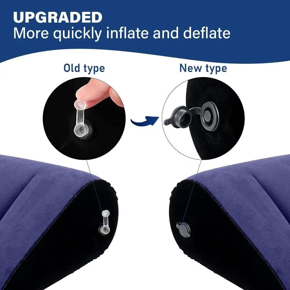 Comparación de diseños de almohada corporal inflable de silicona vieja y nueva para inflación y desinflado más rápidos