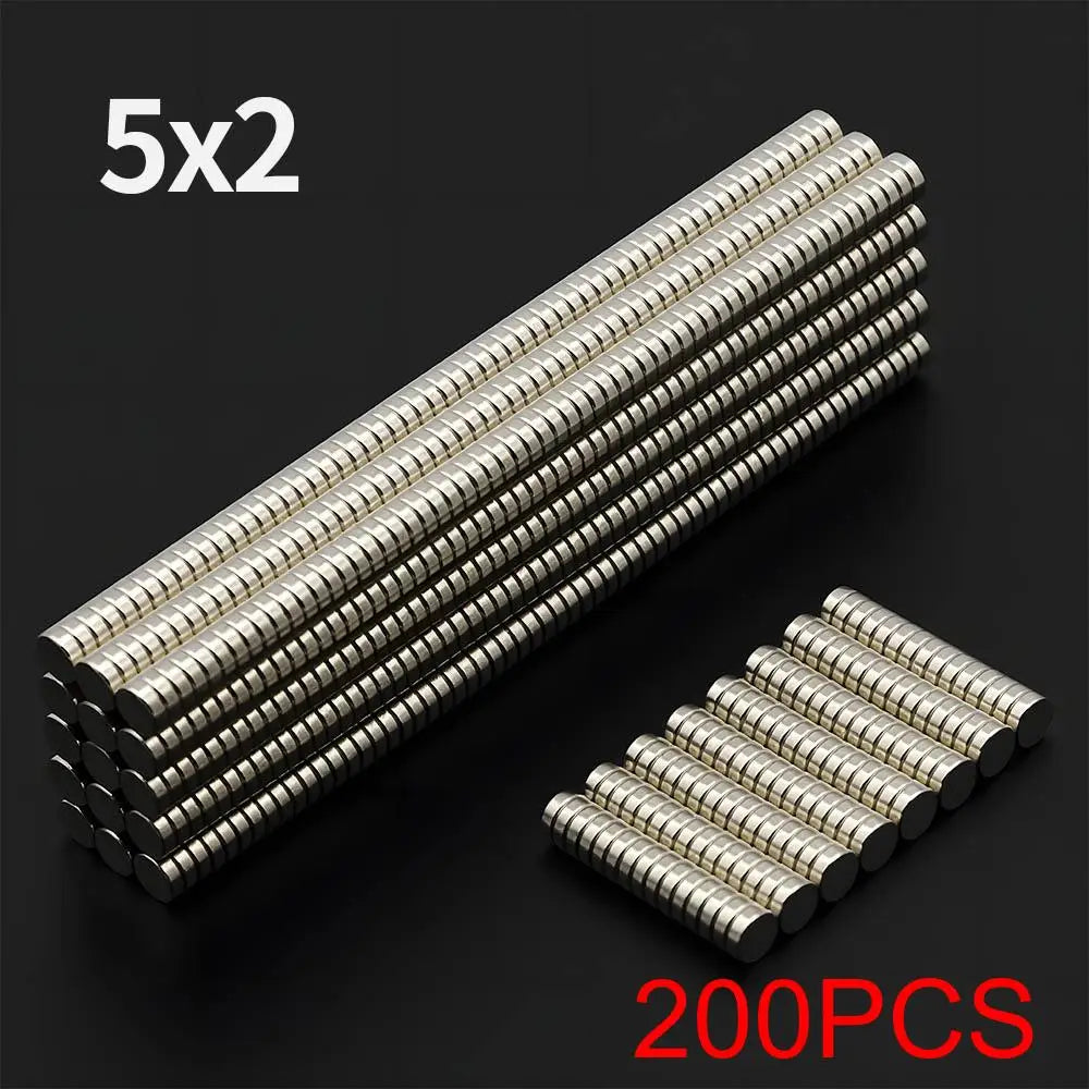 A collection of 200 fridge magnets arranged in a 5x2 grid pattern.
