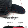 Black magnetic wristband tool holder with double velcro design and special rounded edges