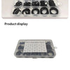 Display of a 200PCS Nitrile Rubber Ring Kit containing various sized O-rings.