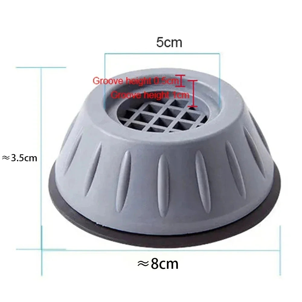 Gray silicone feet pad with a groove for anti-vibration use