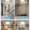 A set of modern LED ceiling lights used as lighting in various rooms including a corridor, entrance, cloakroom, and bathroom.
