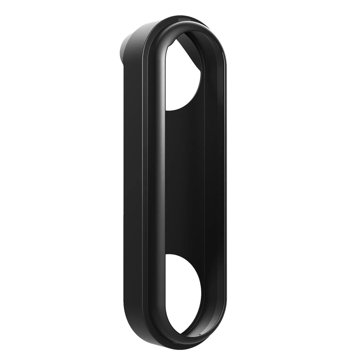 A black weatherproof silicone cover designed for a doorbell nest.
