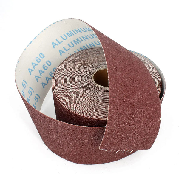Rolls of AA60 aluminum oxide sandpaper for wood and metal