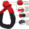 A red rope shackle set with black sleeves and knots shown in various designs.