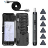 Kit de tournevis électrique noir avec câble de charge et diverses embouts