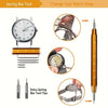 Kit d'outils Spring pour changer les bracelets de montre, montrant outils et conseils.